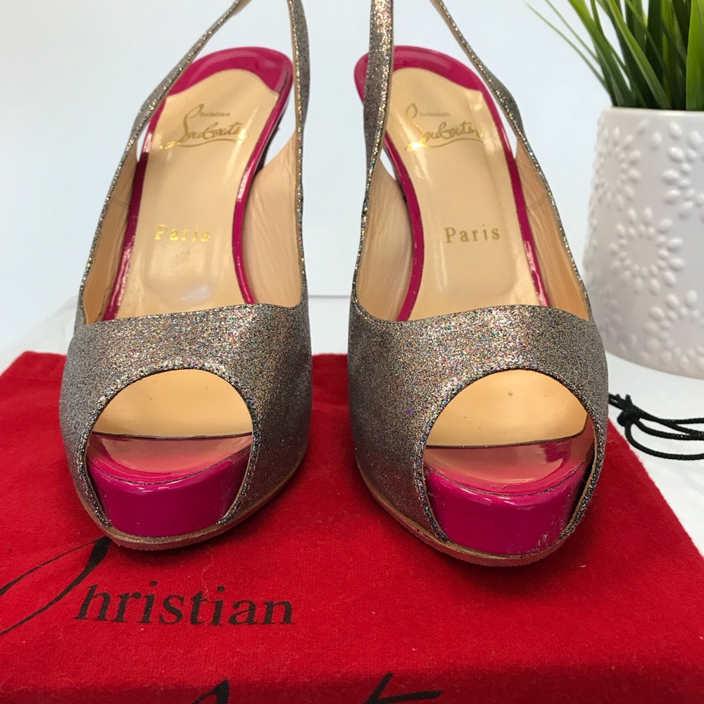 CHRISTIAN LOUBOUTIN N* Prive 120 Glitter Pumps - Picture 2 of 8